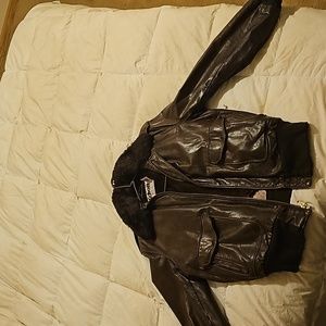 A-2 Naked Cowhide Leather Flight Jacket